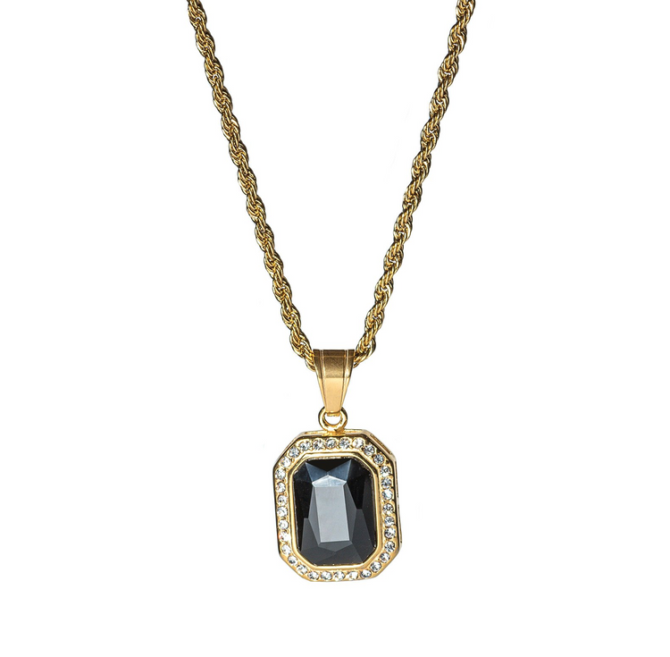Square Zircon Pendant Necklace