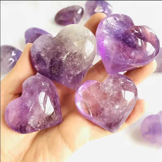 Amethyst Polished Heart Shape