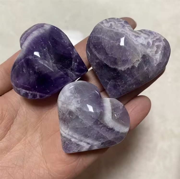 Amethyst Polished Heart Shape