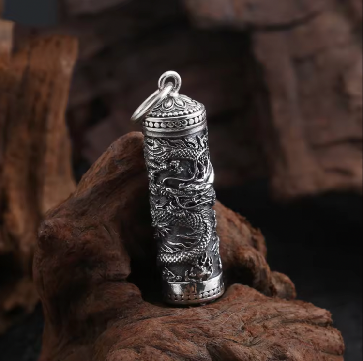 S925 Dragon Pendant Openable Locket