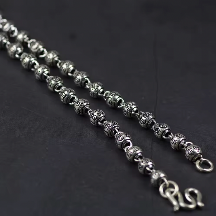 6mm Mantra S925 Chain Necklace
