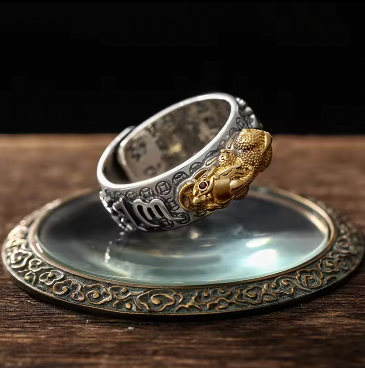 S999 Pixiu Silver Ring for Wealth