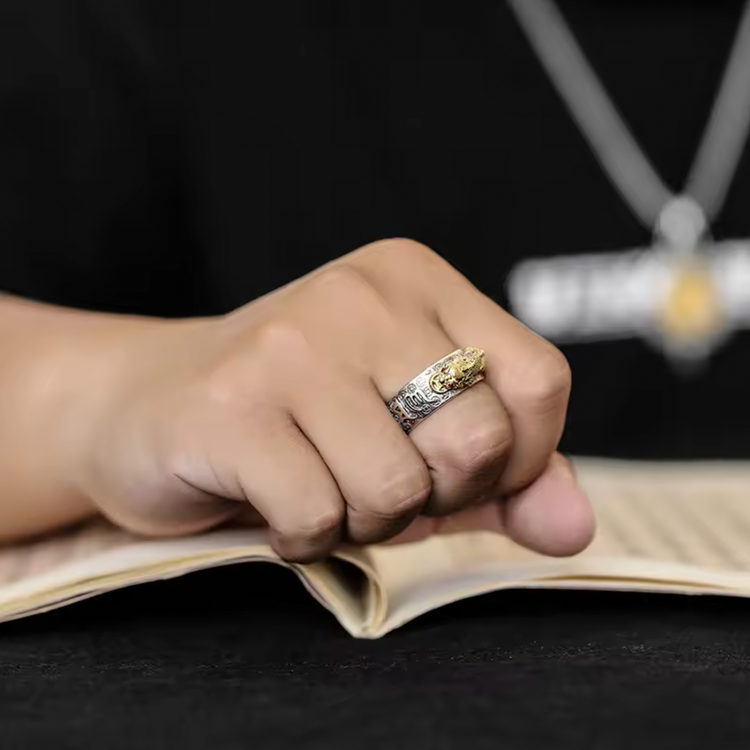 S999 Pixiu Silver Ring for Wealth