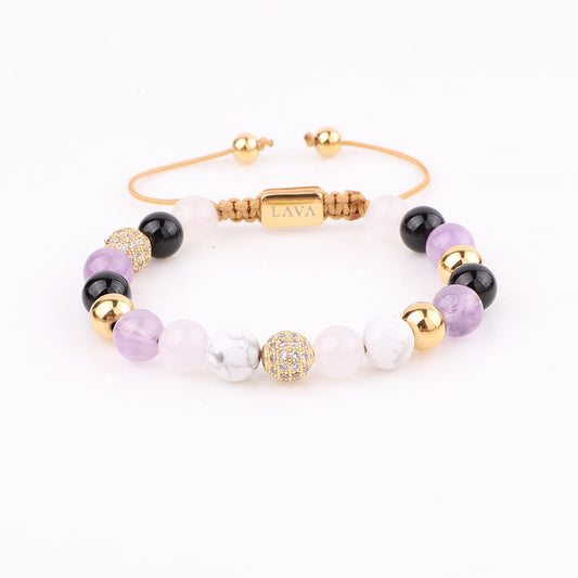 8mm Amethyst Haze Howlite