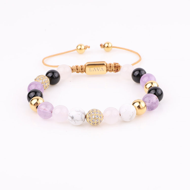 8mm Amethyst Haze Howlite