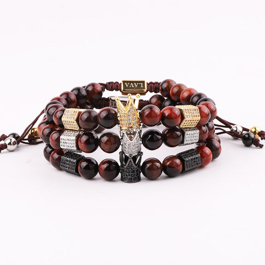 RED TIGER EYE CROWN