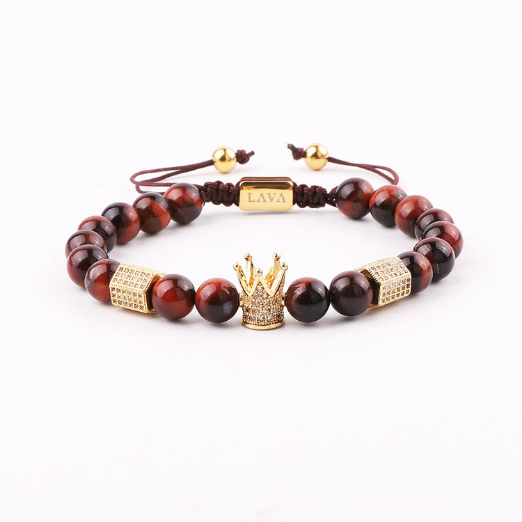 RED TIGER EYE CROWN