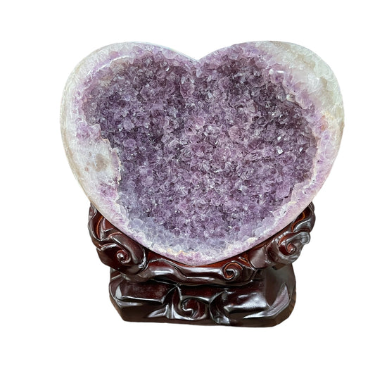 8kg./ 17,6lb. Amethyst Heart Geode Polished