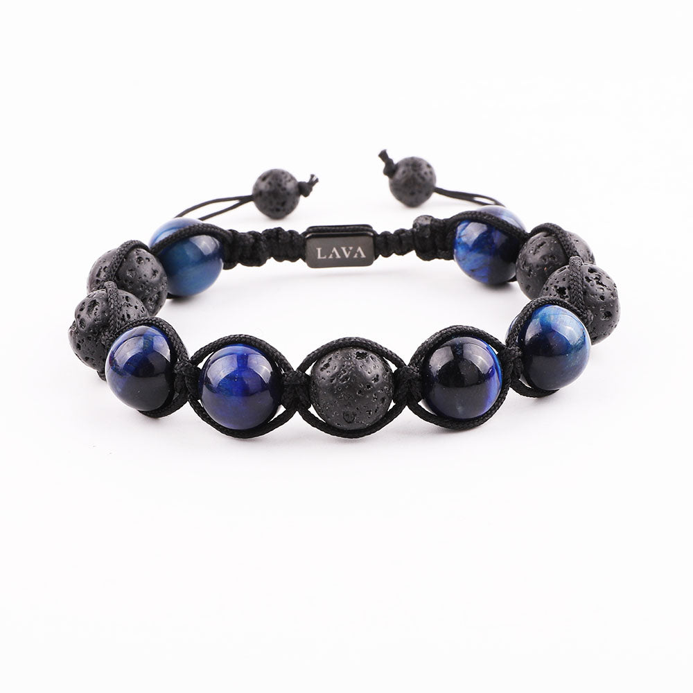 12mm BLUE TIGER EYE LAVA