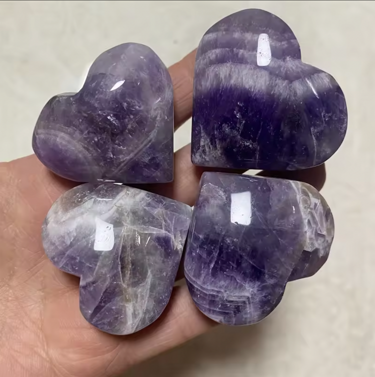 Amethyst Polished Heart Shape
