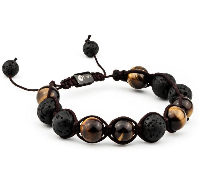 12mm BROWN T EYE LAVA