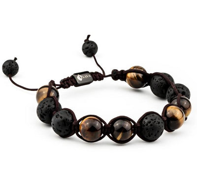 12mm BROWN T EYE LAVA